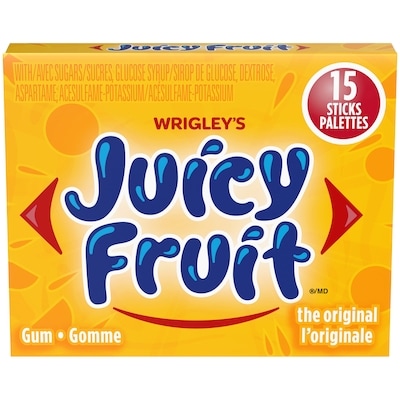 Wrigley's Juicy Fruit Fruit Flavoured Chewing Gum, 15 Sticks, 1 Pack 1 ea, $2.99/1ea