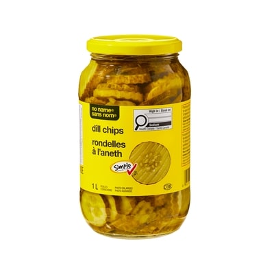 No Name Dill Chips Pickles  1 l, $0.55/100ml