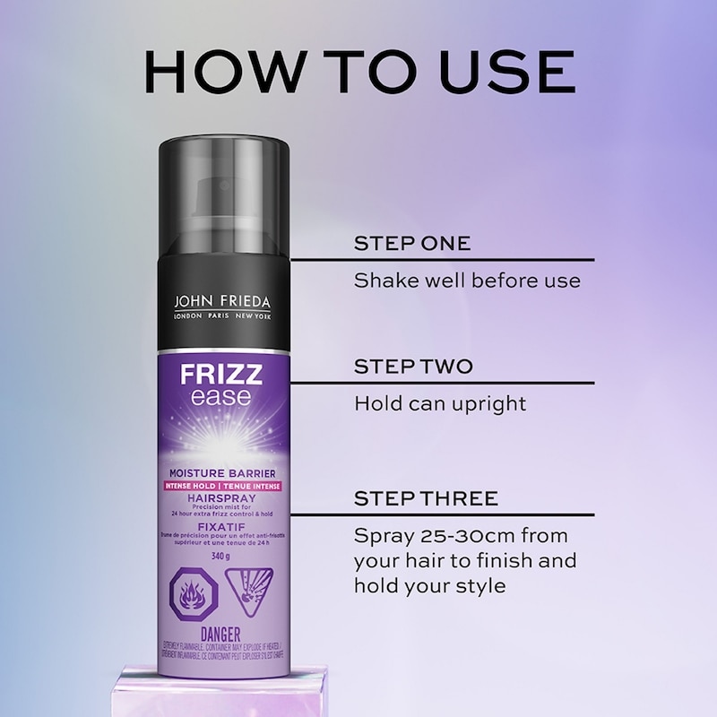 Frizz Ease Moisture Barrier Intense Hold Hairspray for Maximum Control