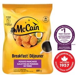 McCain Potato Pancakes 600 g, $1.00/100g