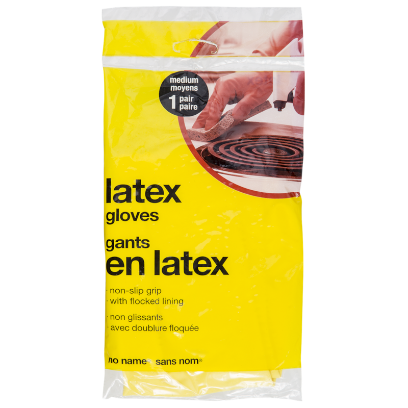 Latex Rubber Gloves, Medium