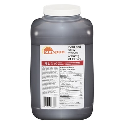 Sunspun Sauce barbecue robuste et épicée 4 l, 0,47 $/100ml