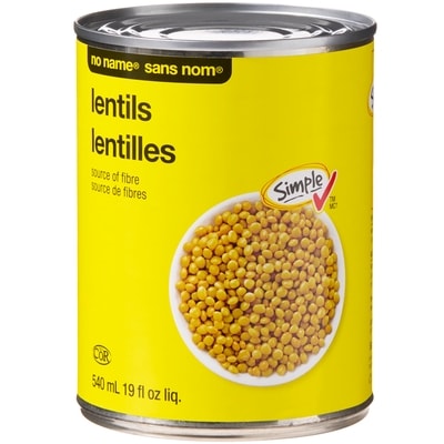 No Name Lentils 540 ml, $0.31/100ml