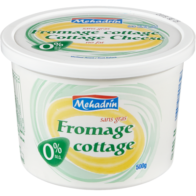 Mehadrin Kosher Cottage Cheese, 0% 500 g, $2.00/100g