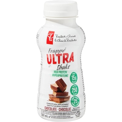 President's Choice Chocolate Frappé Ultra Shake High Protein Complete Meal Replacement 6x237.0 ml, $0.88/100ml