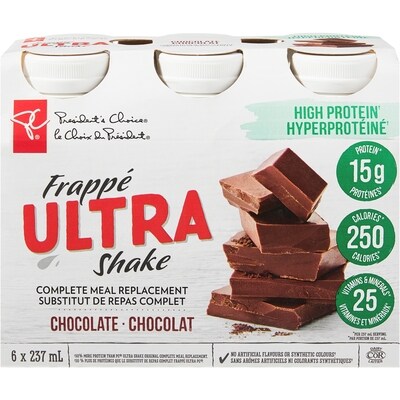 Substitut de repas complet hyperprotéiné, frappé ultra au chocolat