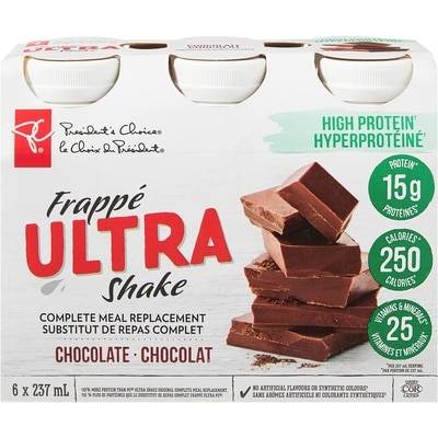Substitut de repas complet hyperprotéiné, frappé ultra au chocolat