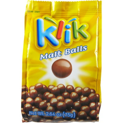 Klik Milk Chocolate Coated Malt Balls 75 g, $7.33/100g