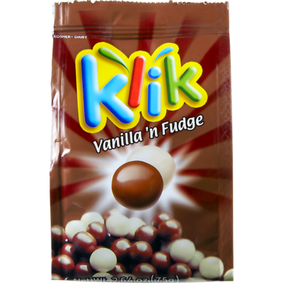 Klik Vanilla & Fudge Milk Chocolate Balls 100 g, $5.50/100g