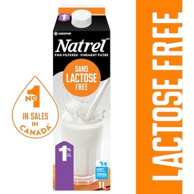 Natrel Lactose Free 1% Dairy Product (1L) 1 l, $0.46/100ml