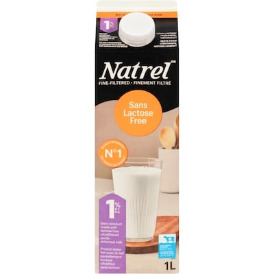 Natrel Produit laitier sans lactose 1% (1L) 1 l, 0,46 $/100ml