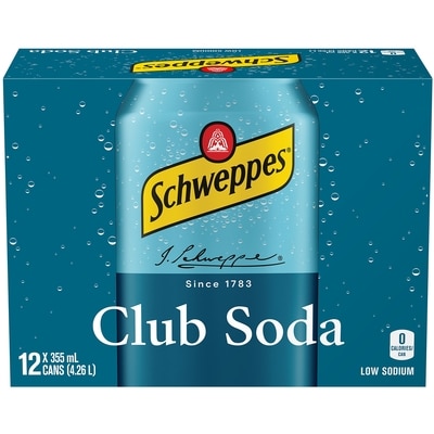 Schweppes Club Soda 12x355.0 ml, $0.20/100ml