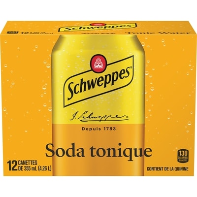 Schweppes Soda tonique (caisse) 12x355.0 ml, 0,20 $/100ml