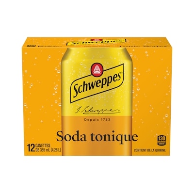 Schweppes Soda tonique (caisse) 12x355.0 ml, 0,21 $/100ml