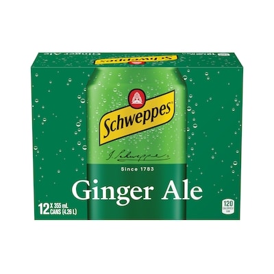 Schweppes Ginger Ale 12x355.0 ml, $0.21/100ml