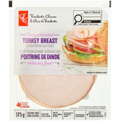 President's Choice Oven Roasted Turkey Breast 175 g, $45.66/1kg $4.57/100g