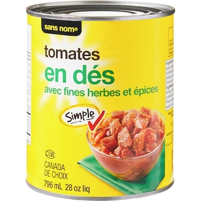 Diced Tomatoes with Herbs and Spices