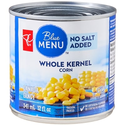 PC Blue Menu Whole Kernel Corn 341 ml, $0.52/100ml
