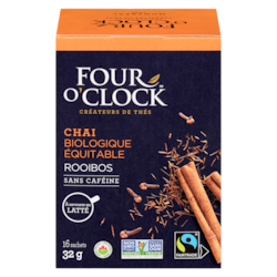 Four O’Clock Thé chai rooïbos sans caféine 32 g, 17,16 $/100g