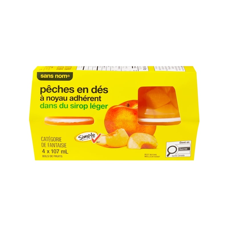 Clingstone Diced Peaches in Light Syrup Fruit Bowls