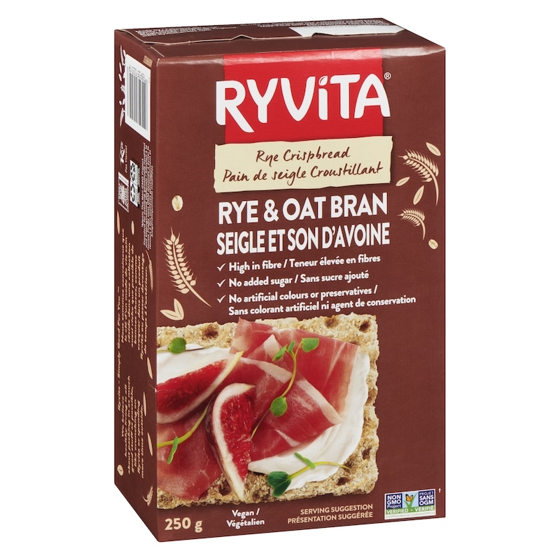 Wholegrain Rye Crispbread, Rye & Oat Bran