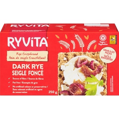 Ryvita Wholegrain Rye Crispbread, Dark Rye 250 g, $2.00/100g