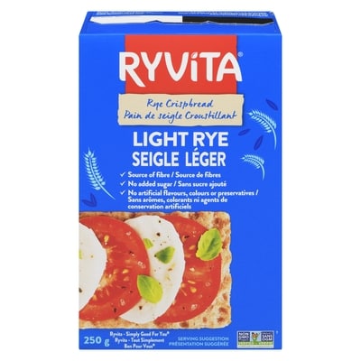 Ryvita Wholegrain Rye Crispbread, Light Rye 250 g, $1.80/100g