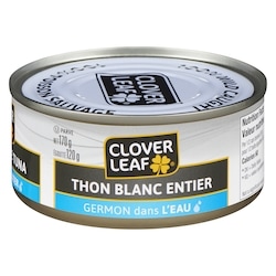 Clover Leaf Thon germon blanc entier dans l’eau 170 g, 2,06 $/100g
