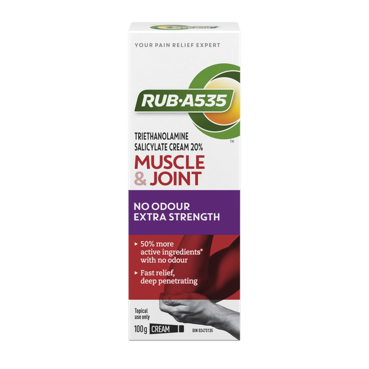 Rub A535 Muscle & Joint No Odour Extra Strength Cream 100 g, $12.49/100g