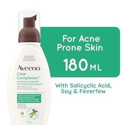 Aveeno Clear Complexion Acne Foam Face Cleanser 180 ml, $8.88/100ml