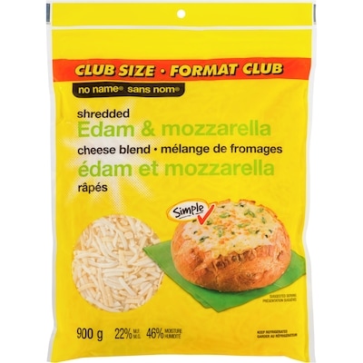 No Name Shredded Edam & Mozzarella Cheese Blend 900 g, $1.72/100g