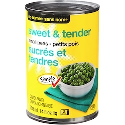 Sans Nom Petits pois sucrés et tendres 398 ml, 0,45 $/100ml