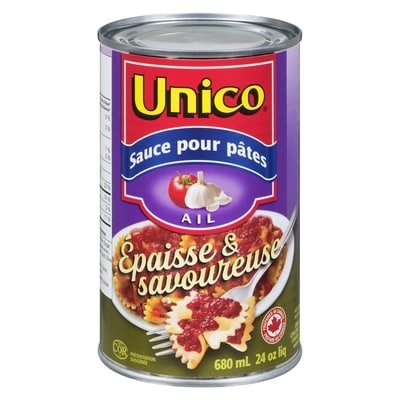 Unico Sauce pour pâtes à l’ail 680 ml, 0,48 $/100ml