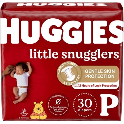 Huggies Little Snugglers Baby Diapers, Size Preemie, 30 Ct 30 ea, $0.53/1ea