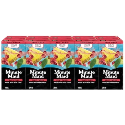Minute Maid Fruit Punch Cartons 10x200.0 ml, $0.24/100ml