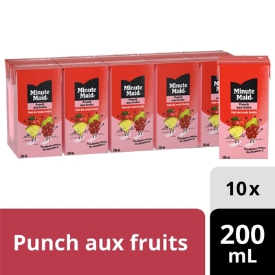 Minute Maid Punch aux fruits 10x200.0 ml, 0,24 $/100ml