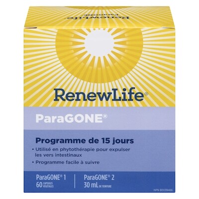 Renew Life Paragone, programme d’épuration antiparasitaire d’une durée de 15 jours 1 ea, 38,99 $/1ch