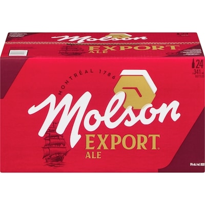 Molson Ex Molson Export Beer (ID required at pick-up) 24x341.0 ml, $0.42/100ml