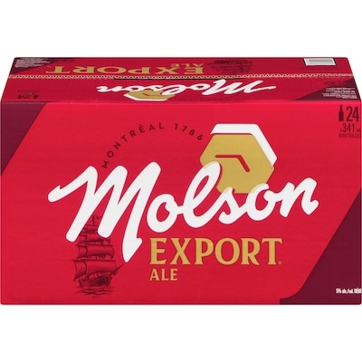 Molson Ex Bière Molson Export (Pièce d’identité requise au moment du ramassage) 24x341.0 ml, 0,40 $/100ml