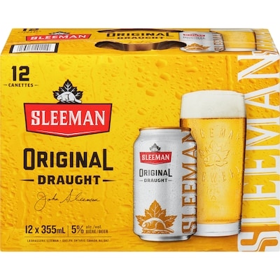 Sleemans Bière Draught, canettes (Pièce d’identité requise au moment du ramassage) 12x355.0 ml, 0,54 $/100ml