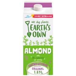 Earth's Own Original Unsweetened Almond Milk Alternative 1.89 l, $0.16/100ml