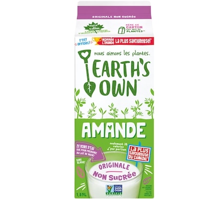Earth’s Own Boisson à l'amande, Originale Non Sucrée 1.89 l, 0,24 $/100ml