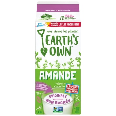 Earth’s Own Boisson à l’amande Originale non sucrée 1.89 l, 0,24 $/100ml