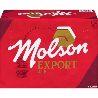 Molson Ex Molson Export Beer (ID required at pick-up) 12x355.0 ml, $0.57/100ml