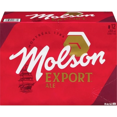 Molson Ex Bière Molson Export (Pièce d’identité requise au moment du ramassage) 12x355.0 ml, 0,57 $/100ml