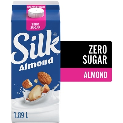 Silk Almond Milk Alternative, Unsweetened, Dairy Free 1.89 l, $0.26/100ml