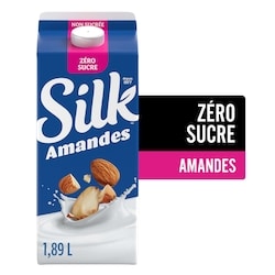 Silk Boisson aux amandes , zéro sucre, originale, sans produits laitiers 1.89 l, 0,17 $/100ml