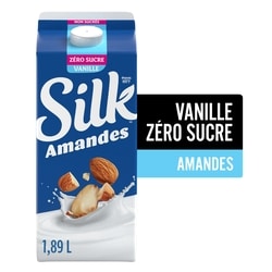 Silk Boisson aux amandes , non sucrée, vanille, sans produits laitiers 1.89 l, 0,20 $/100ml