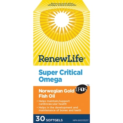 Renew Life Huile de poisson Oméga supercritiques Or norvégien avec acides gras oméga-3 30 ea, 0,90 $/1ch