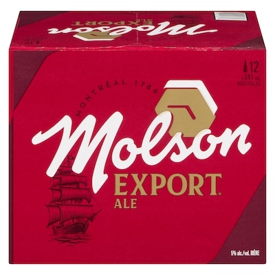 Molson Ex Molson Export, bouteille (Pièce d’identité requise au moment du ramassage) 12x341.0 ml, 0,46 $/100ml